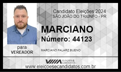 Candidato MARCIANO 2024 - SÃO JOÃO DO TRIUNFO - Eleições