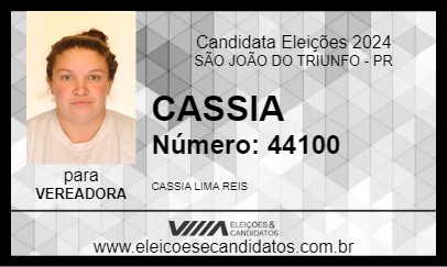 Candidato CASSIA 2024 - SÃO JOÃO DO TRIUNFO - Eleições