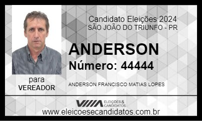 Candidato ANDERSON 2024 - SÃO JOÃO DO TRIUNFO - Eleições