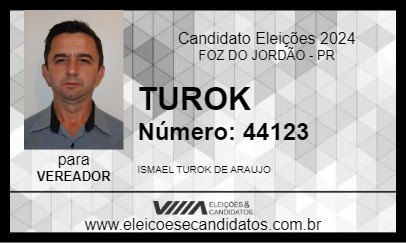 Candidato TUROK 2024 - FOZ DO JORDÃO - Eleições