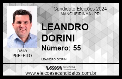 Candidato LEANDRO DORINI 2024 - MANGUEIRINHA - Eleições