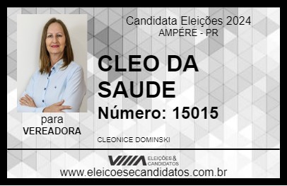 Candidato CLEO DA SAUDE 2024 - AMPÉRE - Eleições