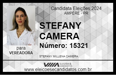 Candidato STEFANY CAMERA 2024 - AMPÉRE - Eleições