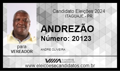 Candidato ANDREZÃO 2024 - ITAGUAJÉ - Eleições