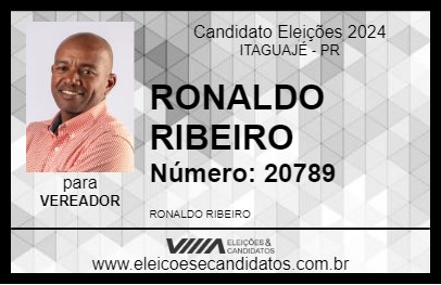 Candidato RONALDO RIBEIRO 2024 - ITAGUAJÉ - Eleições