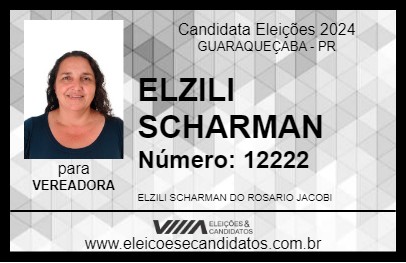 Candidato ELZILI SCHARMAN 2024 - GUARAQUEÇABA - Eleições