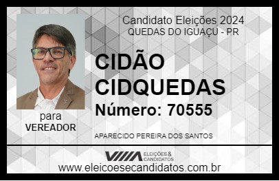 Candidato CIDÃO CIDQUEDAS 2024 - QUEDAS DO IGUAÇU - Eleições