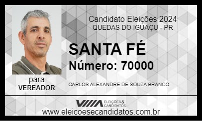 Candidato SANTA FÉ 2024 - QUEDAS DO IGUAÇU - Eleições