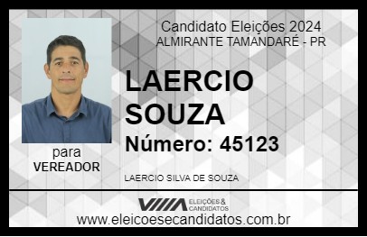 Candidato LAERCIO SOUZA 2024 - ALMIRANTE TAMANDARÉ - Eleições