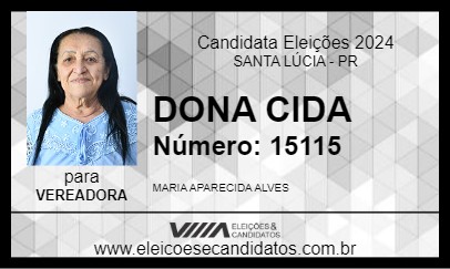 Candidato DONA CIDA 2024 - SANTA LÚCIA - Eleições