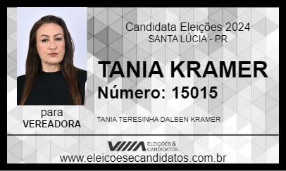 Candidato TANIA KRAMER 2024 - SANTA LÚCIA - Eleições