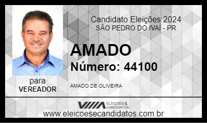 Candidato AMADO 2024 - SÃO PEDRO DO IVAÍ - Eleições