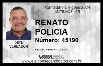 Candidato RENATO POLICIA 2024 - MATINHOS - Eleições