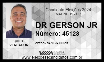 Candidato DR GERSON JR 2024 - MATINHOS - Eleições