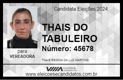 Candidato THAIS DO TABULEIRO 2024 - MATINHOS - Eleições