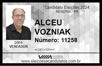 Candidato ALCEU VOZNIAK 2024 - RESERVA - Eleições