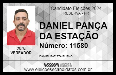 Candidato DANIEL PANÇA DA ESTAÇÃO 2024 - RESERVA - Eleições