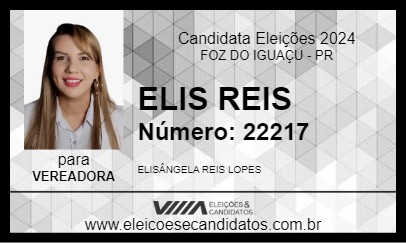 Candidato ELIS REIS 2024 - FOZ DO IGUAÇU - Eleições