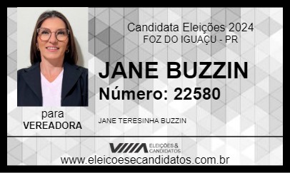 Candidato JANE BUZZIN 2024 - FOZ DO IGUAÇU - Eleições