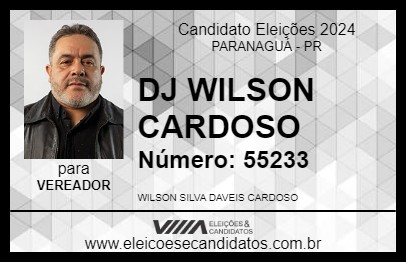 Candidato DJ WILSON CARDOSO 2024 - PARANAGUÁ - Eleições