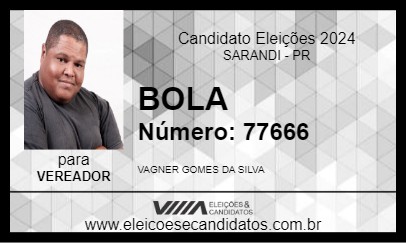 Candidato BOLA 2024 - SARANDI - Eleições