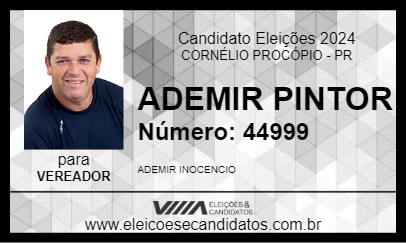 Candidato ADEMIR PINTOR 2024 - CORNÉLIO PROCÓPIO - Eleições