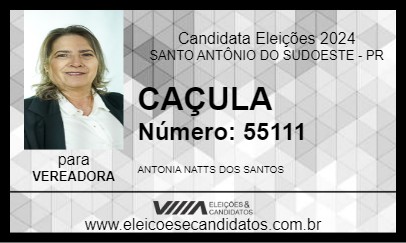 Candidato CAÇULA 2024 - SANTO ANTÔNIO DO SUDOESTE - Eleições