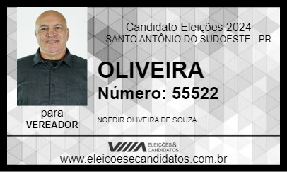 Candidato OLIVEIRA 2024 - SANTO ANTÔNIO DO SUDOESTE - Eleições