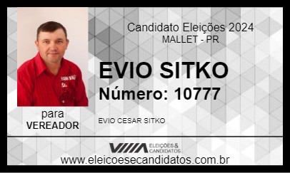 Candidato EVIO SITKO 2024 - MALLET - Eleições