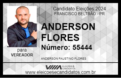 Candidato ANDERSON FLORES 2024 - FRANCISCO BELTRÃO - Eleições