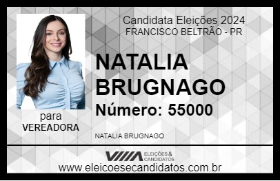 Candidato NATALIA BRUGNAGO 2024 - FRANCISCO BELTRÃO - Eleições