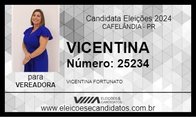 Candidato VICENTINA 2024 - CAFELÂNDIA - Eleições