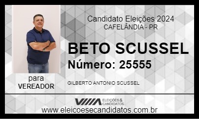 Candidato BETO SCUSSEL 2024 - CAFELÂNDIA - Eleições