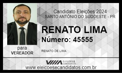 Candidato RENATO LIMA 2024 - SANTO ANTÔNIO DO SUDOESTE - Eleições