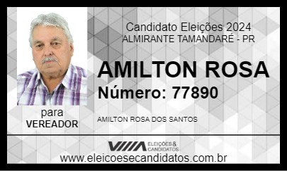 Candidato AMILTON ROSA 2024 - ALMIRANTE TAMANDARÉ - Eleições