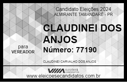 Candidato CLAUDINEI DOS ANJOS 2024 - ALMIRANTE TAMANDARÉ - Eleições