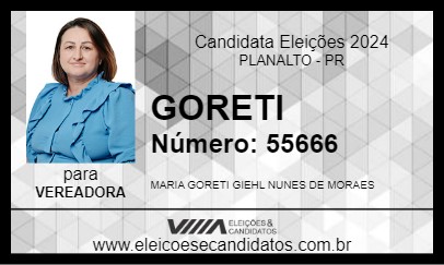 Candidato GORETI 2024 - PLANALTO - Eleições