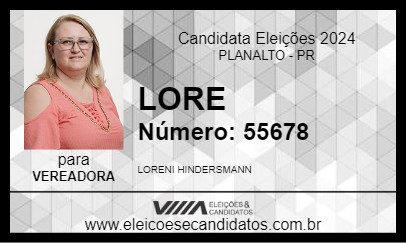 Candidato LORE 2024 - PLANALTO - Eleições