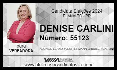 Candidato DENISE CARLINI 2024 - PLANALTO - Eleições