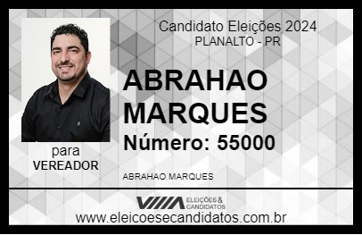 Candidato ABRAHAO MARQUES 2024 - PLANALTO - Eleições