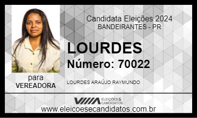 Candidato LOURDES 2024 - BANDEIRANTES - Eleições