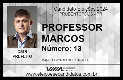 Candidato PROFESSOR MARCOS 2024 - PRUDENTÓPOLIS - Eleições