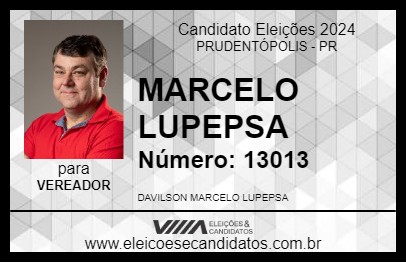 Candidato MARCELO LUPEPSA 2024 - PRUDENTÓPOLIS - Eleições