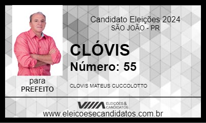 Candidato CLÓVIS 2024 - SÃO JOÃO - Eleições