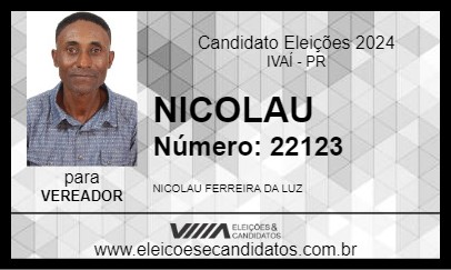 Candidato NICOLAU 2024 - IVAÍ - Eleições