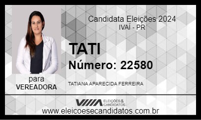 Candidato TATI 2024 - IVAÍ - Eleições