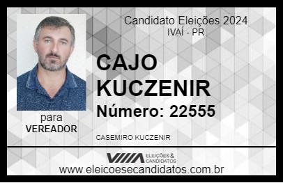 Candidato CAJO KUCZENIR 2024 - IVAÍ - Eleições