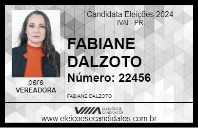 Candidato FABIANE DALZOTO 2024 - IVAÍ - Eleições