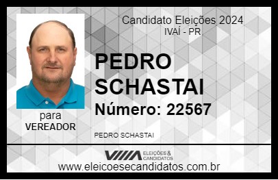 Candidato PEDRO SCHASTAI 2024 - IVAÍ - Eleições