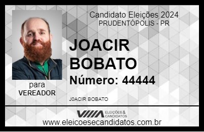 Candidato JOACIR BOBATO 2024 - PRUDENTÓPOLIS - Eleições